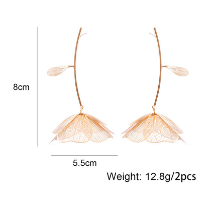 Verdant Echo: Vintage Plant-Inspired Drop Earrings