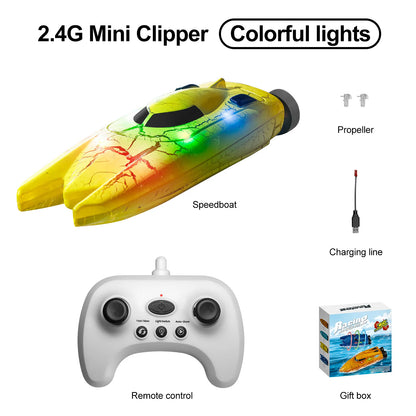 Mini Wave: 2.4G RC Speedboat (Ages 6–12)