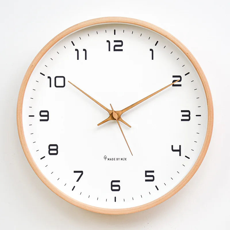 Nordic Quiet: 12'' Wooden Wall Clock