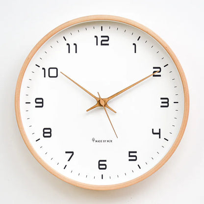 Nordic Quiet: 12'' Wooden Wall Clock