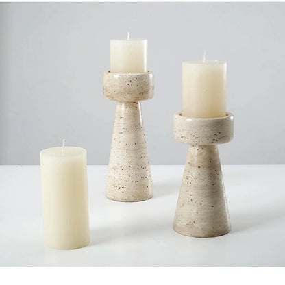 Homestay Retro Stone Candle Holder