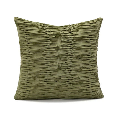 Verdant Line: Light Luxury Geometric Pillow Cover