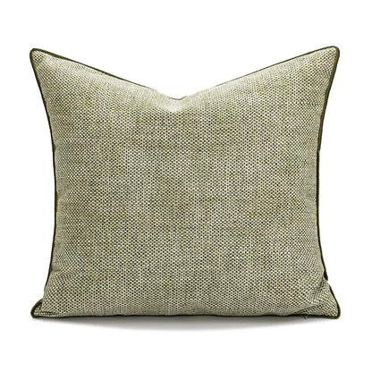 Verdant Line: Light Luxury Geometric Pillow Cover