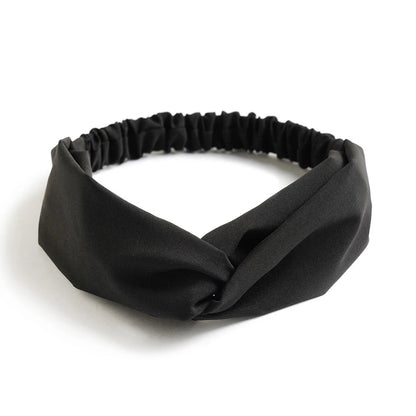 Boho Crown: Vintage Cross Turban Headband with Rhinestone Detail