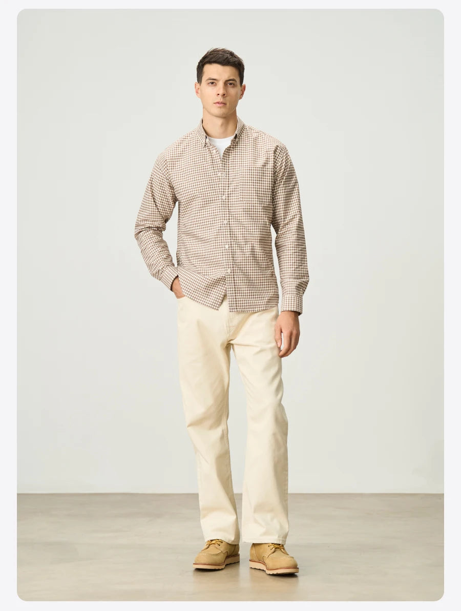Men's Oversized Plaid Cotton Shirt – Soft Finish, Everyday Edge
