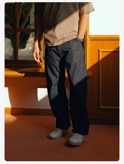 Men's Baggy Fit 12.5oz Denim Jeans – Original Colour, Summer Comfort