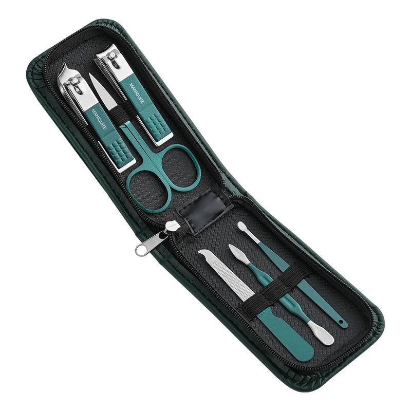 Steel Trim: Men’s 6-Piece Stainless-Steel Nail Clippers Set