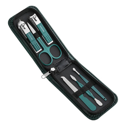 Steel Trim: Men’s 6-Piece Stainless-Steel Nail Clippers Set