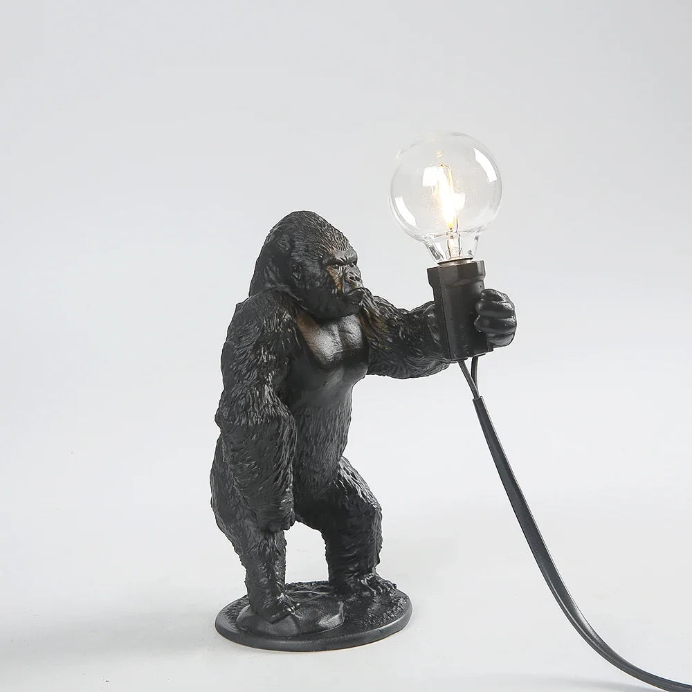 Urban Primal: Gorilla Resin Table Lamp