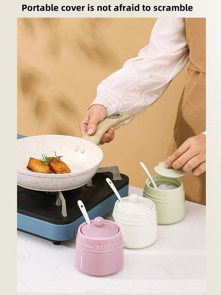 Rainbow Ceramic Spice Jar