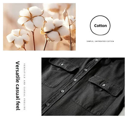 Men's Retro Workwear Shirt Jacket – Clean, Structured, Versatile