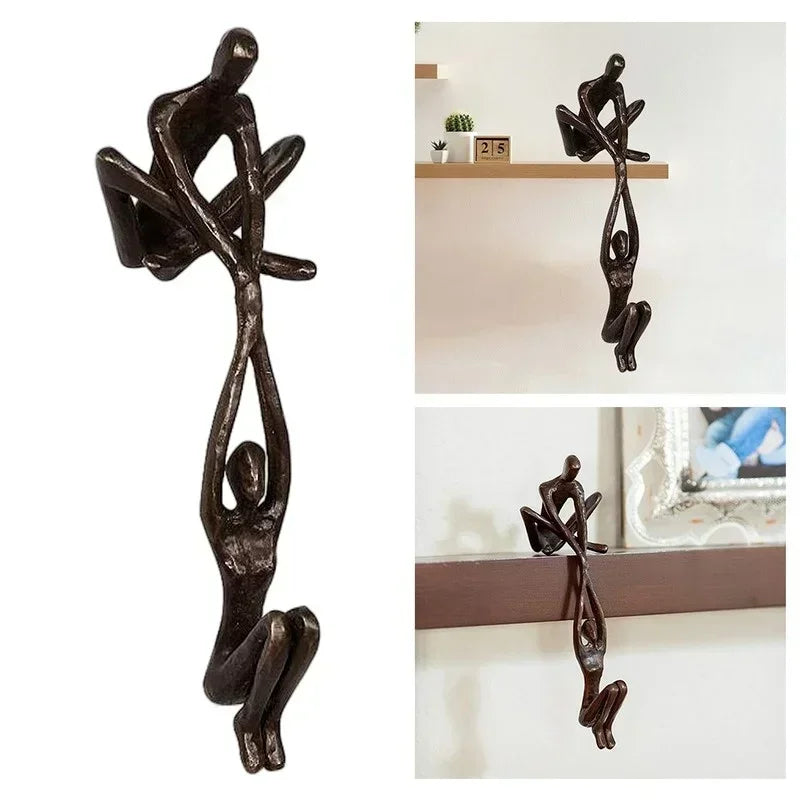 Balance of Love: Lifting Couple Resin Sculpture