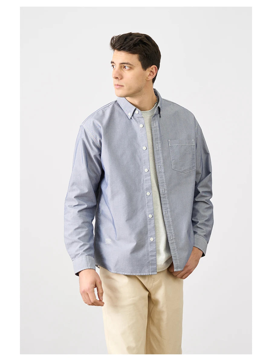 Men's Oversized Oxford Shirt – Refined Casual for Every Season