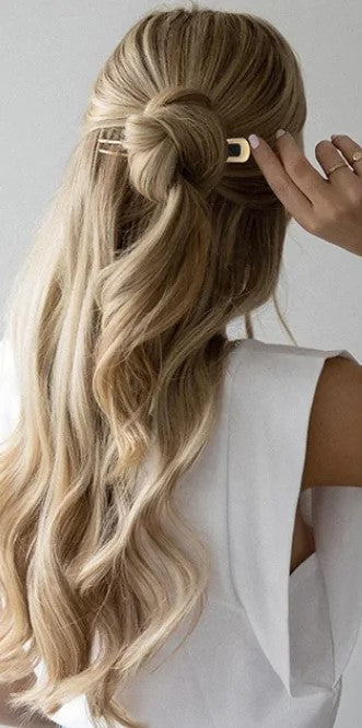 Lunar Pin: U-Shaped Pearl Hair Stick for Elegant Styling