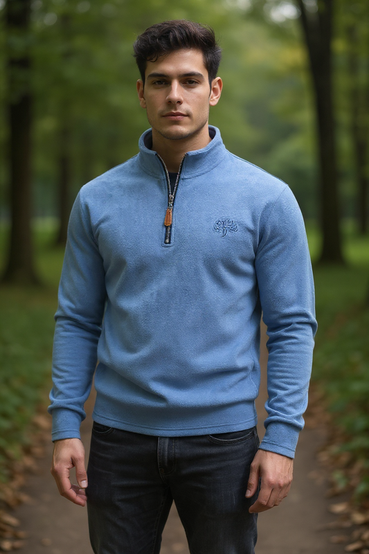 Solid Colour Fleece Men’s Outdoor Sweatshirt