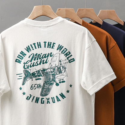 Vintage Trend Heavyweight Short-Sleeved T-Shirt: Built for the Bold